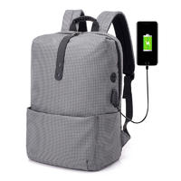 Waterproof custom polyester laptop bagpack with usb charging and headphone plug