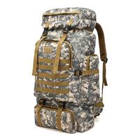 80L Waterproof Camo Tactical Backpack Travel Rucksack Outdoor Sports Climbing Bag Military Army Hiking Backpack