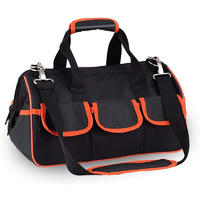 Heavy duty custom tool backpack bag for electrician and plumber