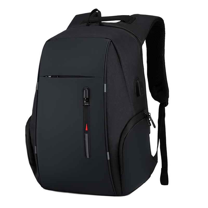 New style factory direct selling usb charging men laptop backpack black waterproof backpack with usb charger