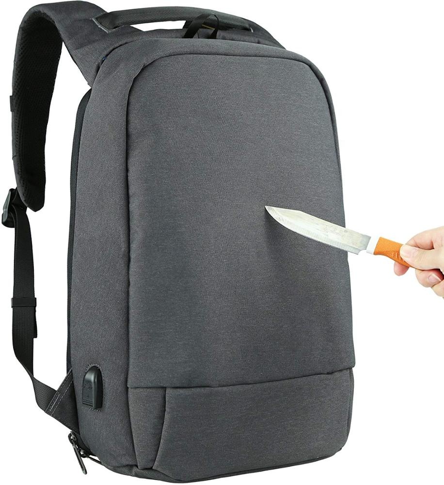 High quality Custom backpack Anti-Theft Laptop Backpack Cut Resistant Unisex Travel bag slash proof backpack