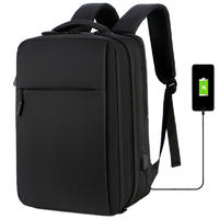 Large capacity waterproof travel organizer bag anti theft 15.6inch laptop backpack with usb charging function