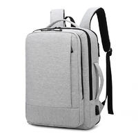 Luxury Black custom logo business travel laptop backpack